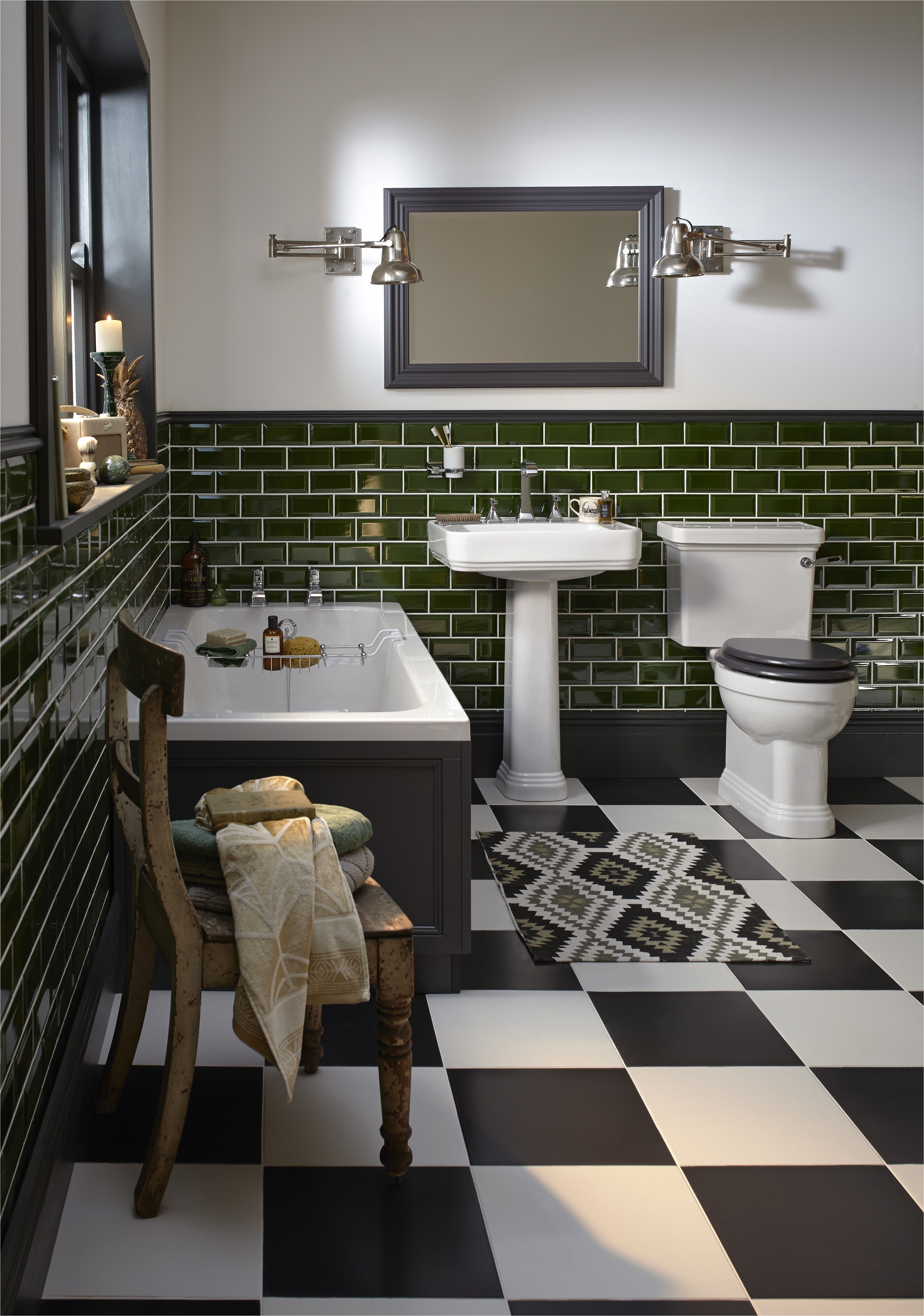 See all our stylish art deco bathrooms design ideas Art Deco inspired black and white design