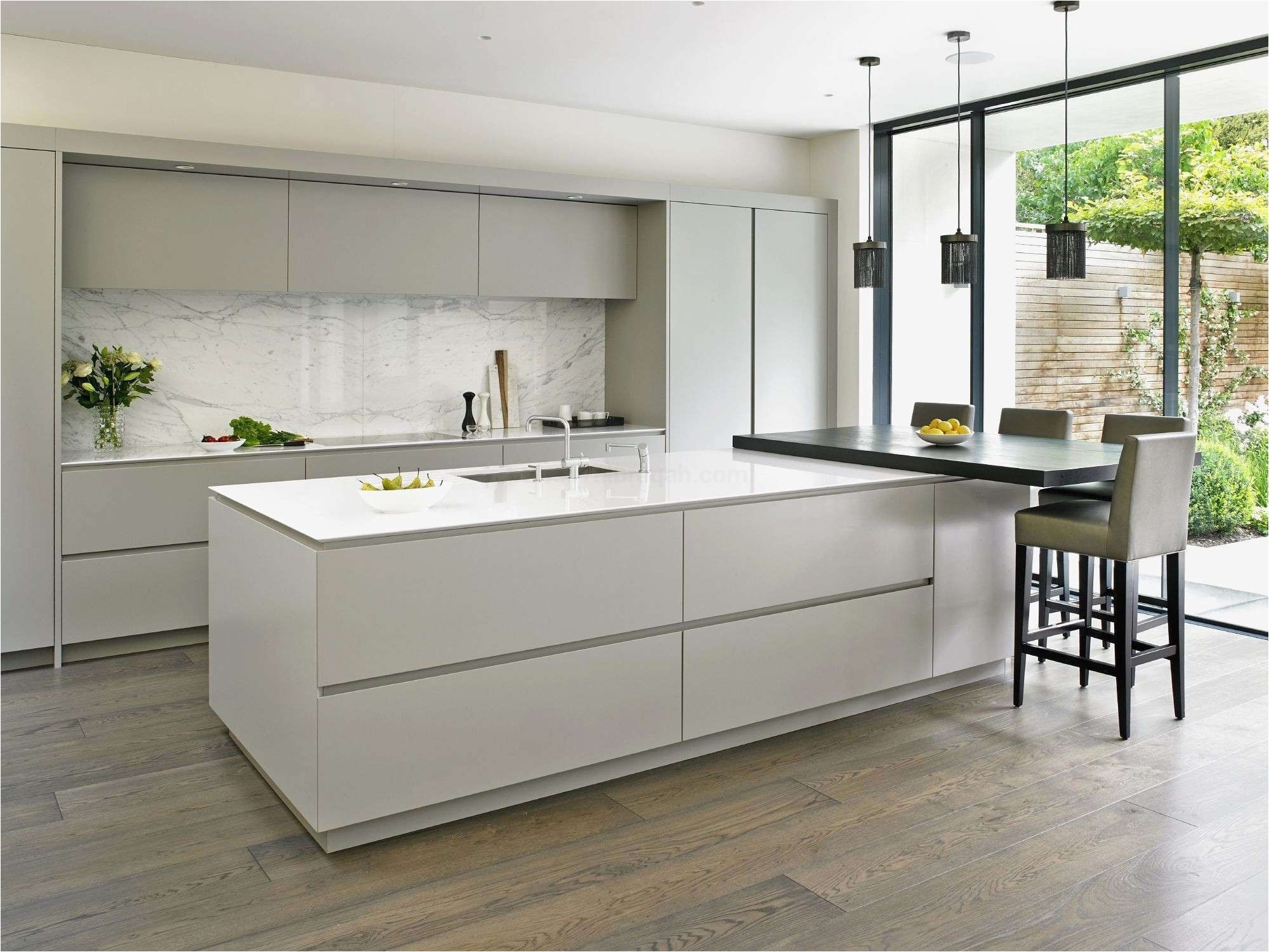 modern white kitchen island