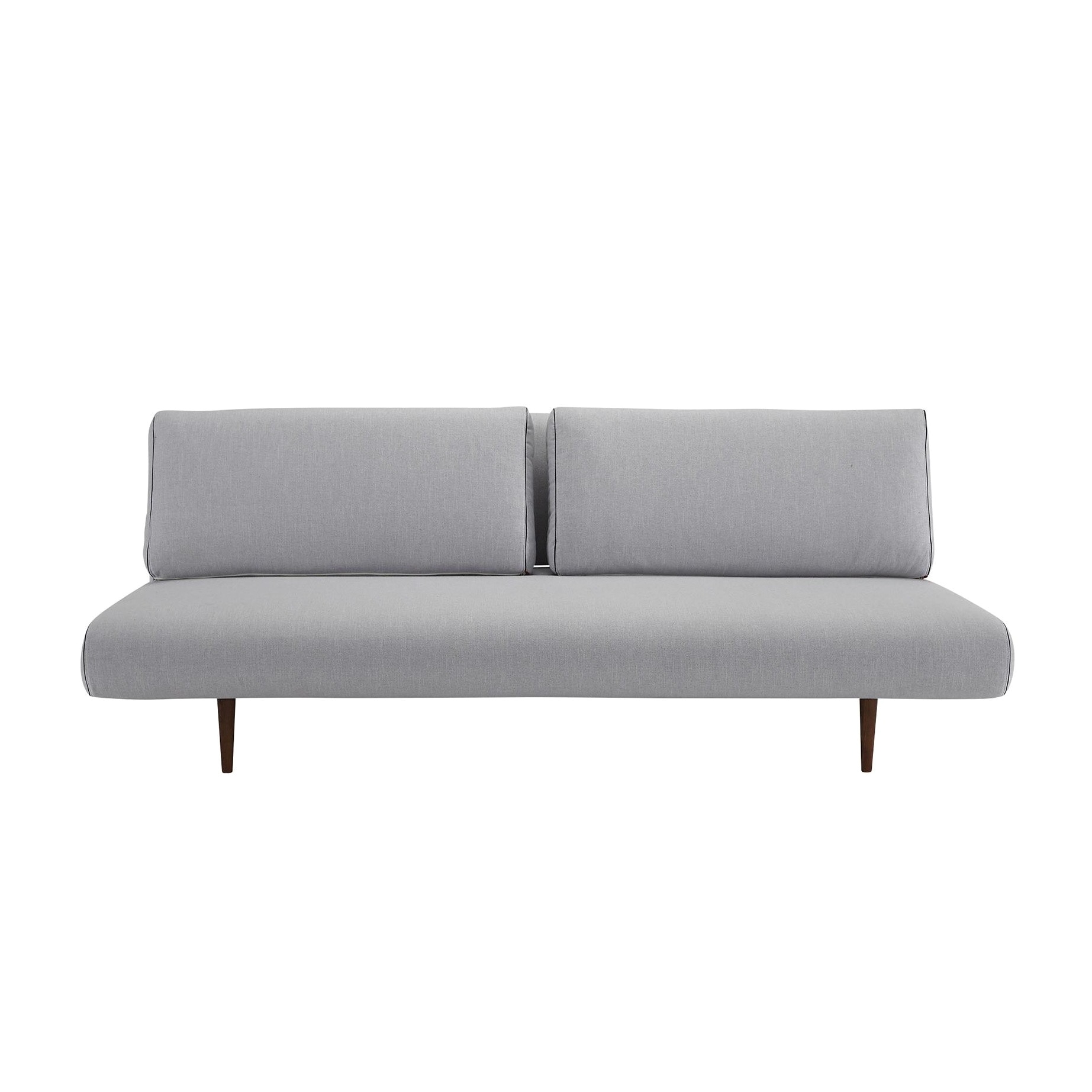 Innovation Unfurl Lounger Sofa Bed light grey fabric 517 Elegance with cushions