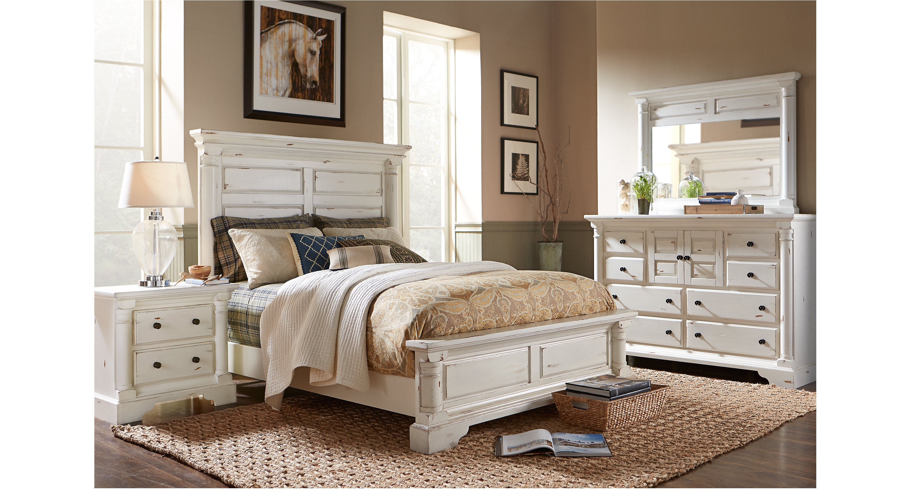 King Bedroom Sets Cheap Claymore Park F White 5 Pc King Panel Bedroom King Bedroom Sets