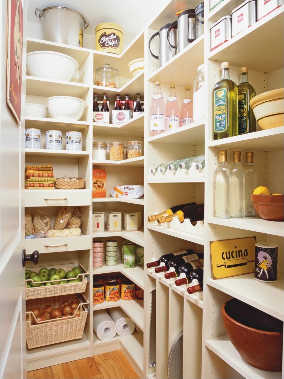Pullout pantry racks are a smart place to store canned goods dry goods and fruits and ve ables while still providing greater visibility and ease of