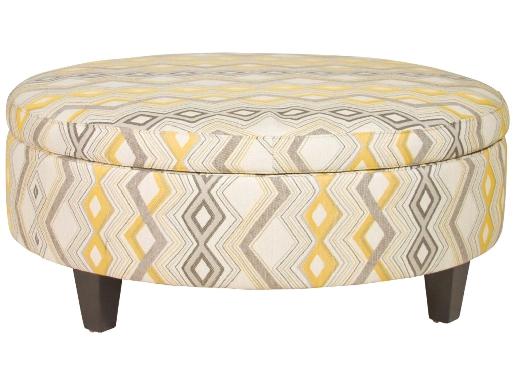 Jonathan Louis Ottomans Round Storage Ottoman