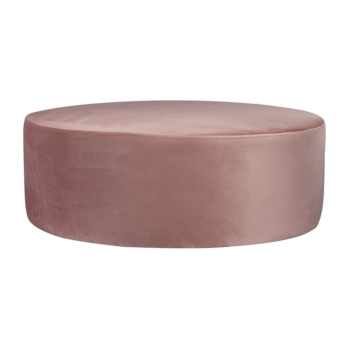 Life Interiors Harper Round Ottoman Blush Velvet Modern Ottomans Buy Your Furniture line or In Store