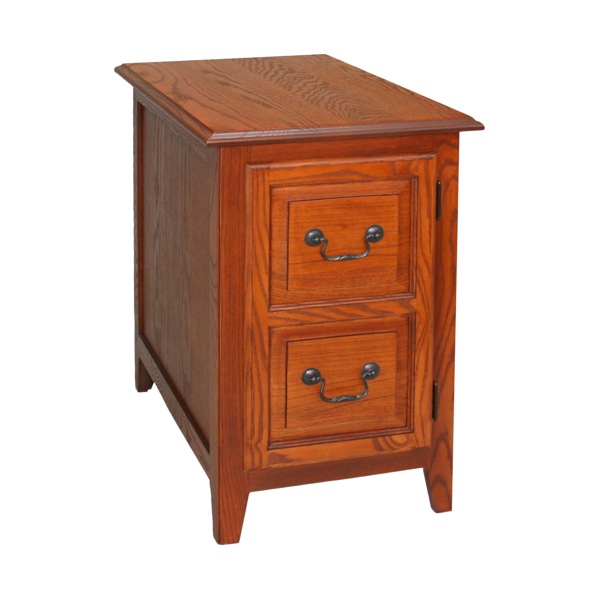 Favorite Finds Shaker Cabinet End Table Medium Oak Brown Leick Furniture