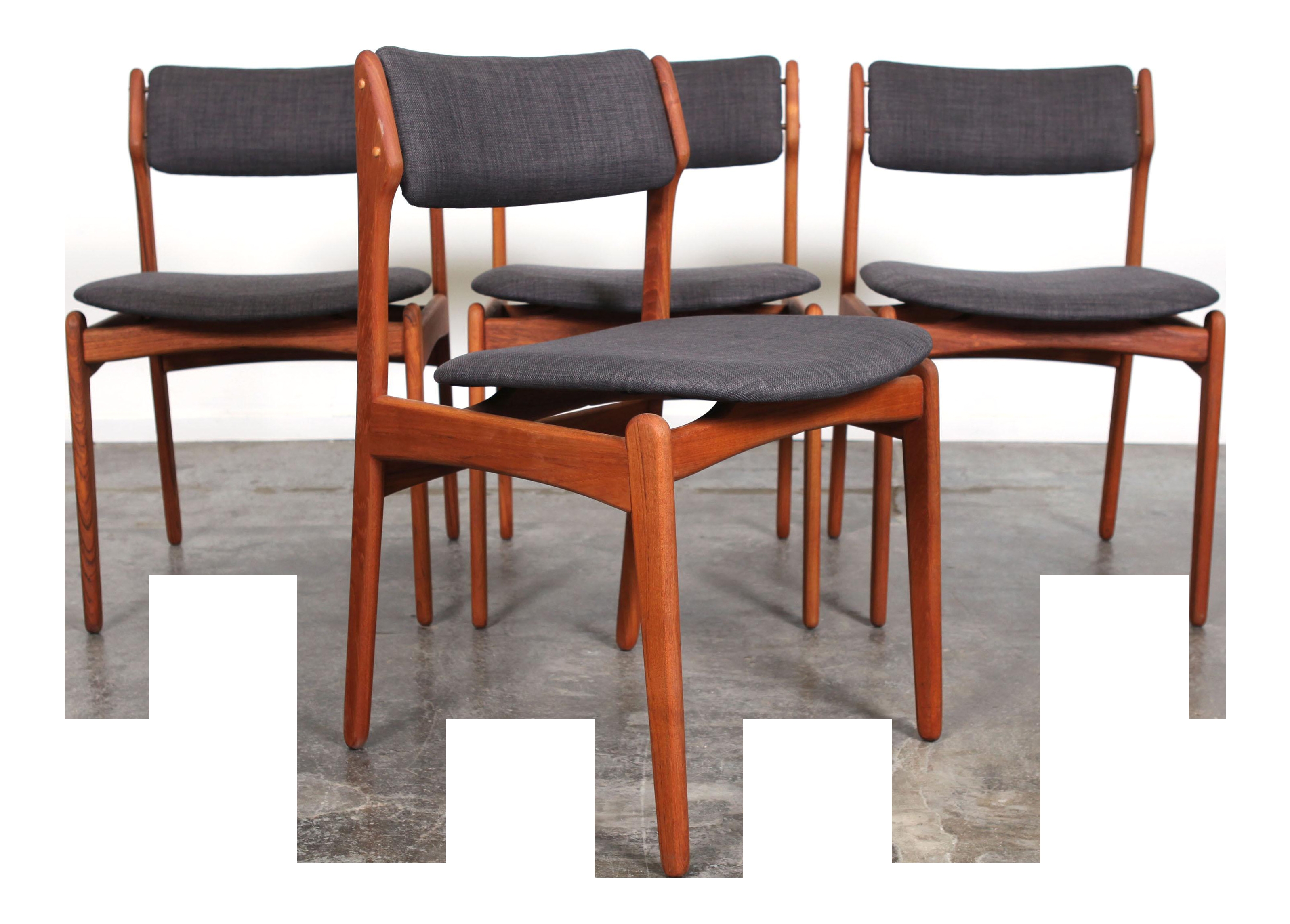 Exquisite Mid Century Modern Bedroom Set Within Eric Buch O D Mobler Mid Century Modern Teak Dining Chairs Set