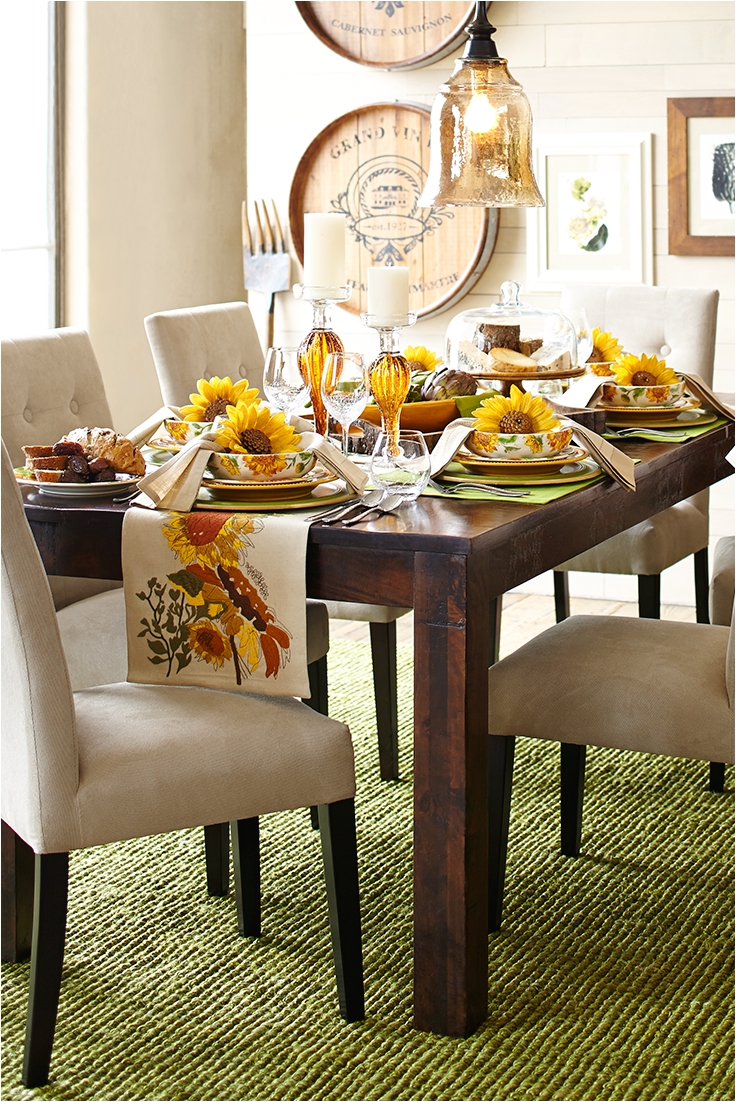 Fall is a time for gathering and Pier 1 s handcrafted Parsons Dining Table offers plenty of room for that The clean lines of the solid mango wood table