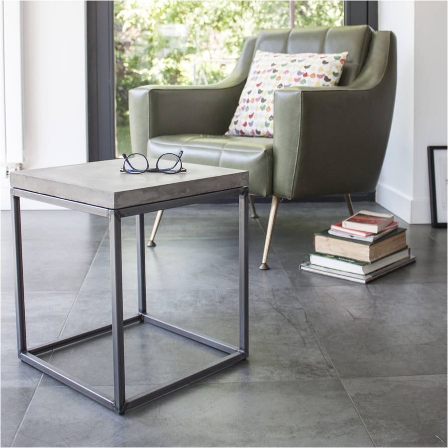 Concrete Perspective Side Table