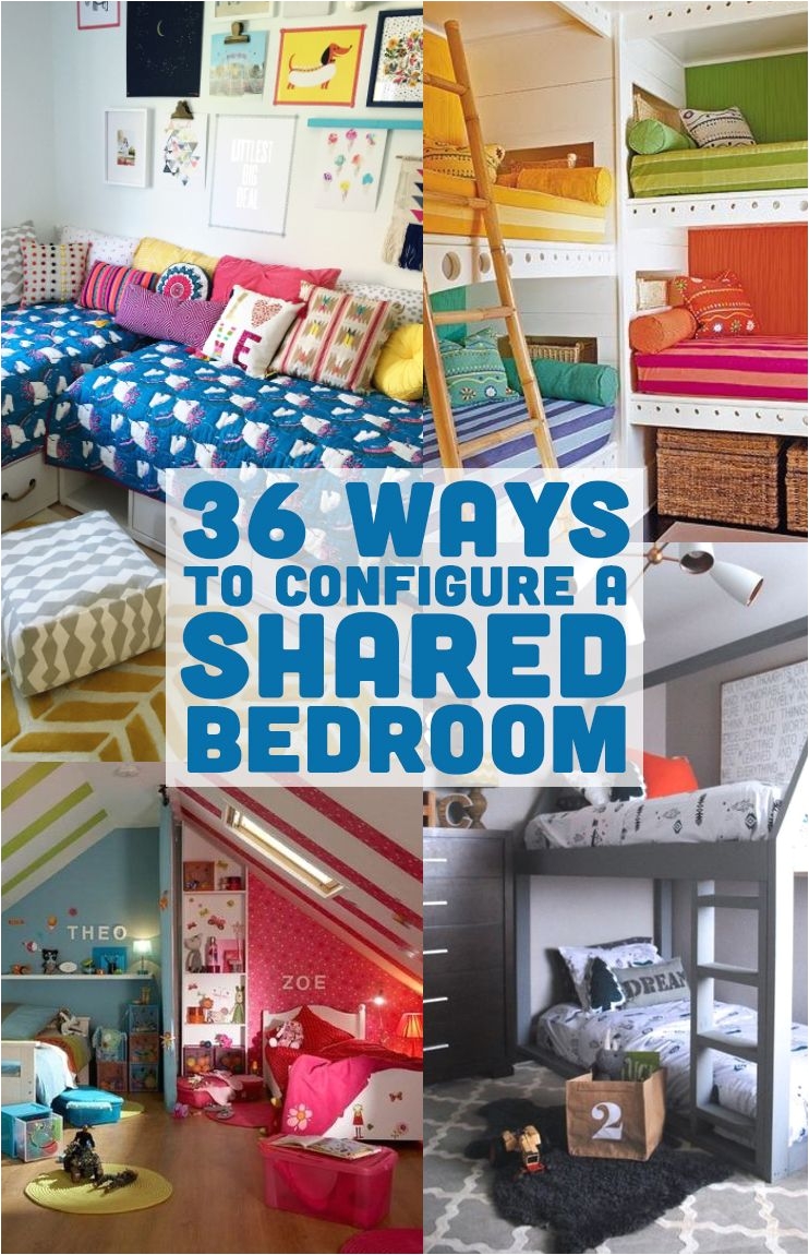Here are 36 creative ways to configure a shared bedroom for girls or boys Everything from bunk beds to lofted beds to trundles