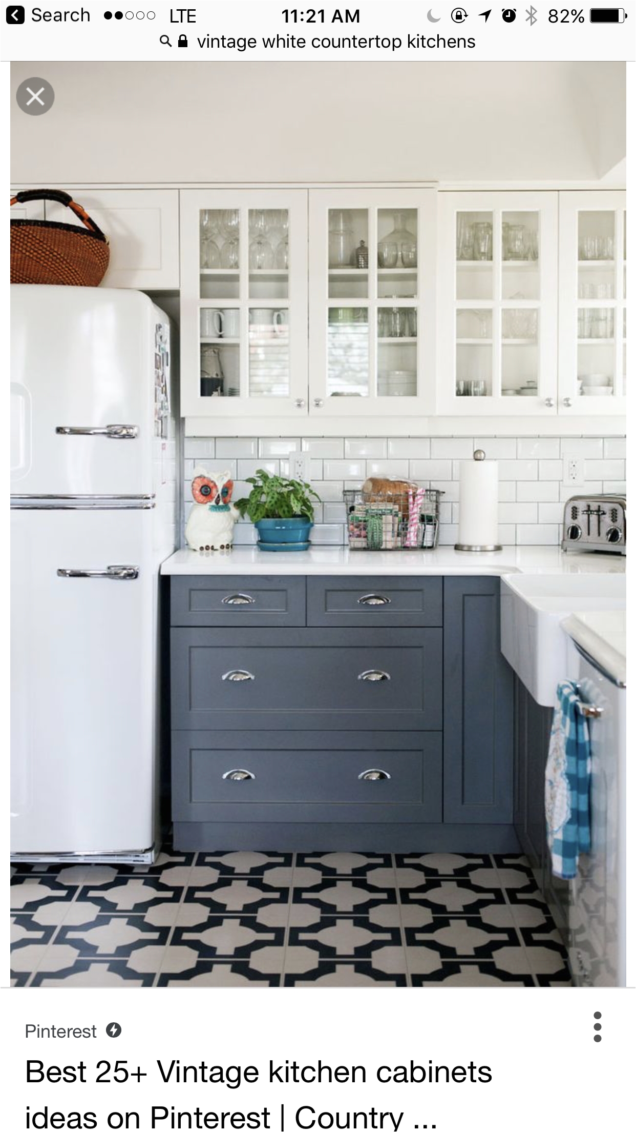 here is a blue white kitchen that fits my vision with a simple interesting floor gorgeous home Postwar Construction Meets Prewar Charm in Victoria