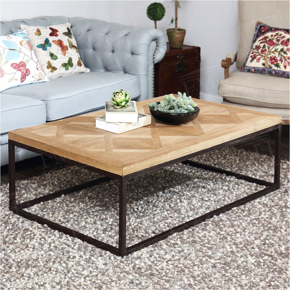 wrought iron coffee table with wood top cole papers design metal end tables black side modern