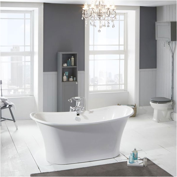 trojan spa freestanding bath 1600mmx690mm white