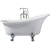 1800s Clawfoot Bathtub Kohler K 1800 Hw1 Abrazo Freestanding Bath Honed White
