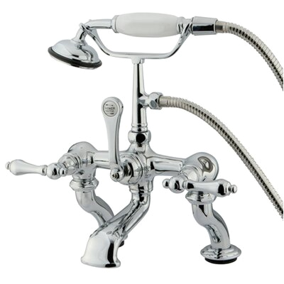 Elements of Design Hot Springs Deck Mount Clawfoot Tub Faucet with Handshower DT4 EDE2901