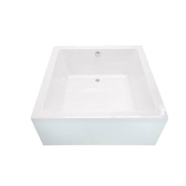 4 Foot Freestanding Bathtub Shop Anzzi Apollo 4 6 Foot Glossy White Acrylic Reversible