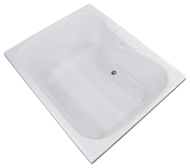 Veronesse 48 x 60 Rectangular Soaker Drop In Bathtub Tub with Center Drain contemporary bathtubs