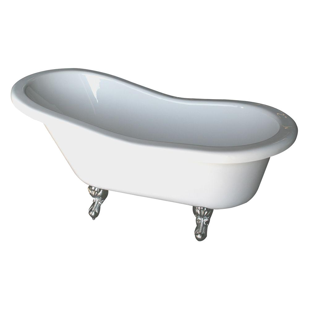 5 Foot Clawfoot Tub Barclay Products 5 6 Ft Acrylic Claw Foot Slipper Tub In