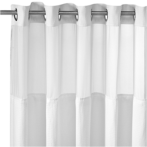hookless waffle 54 inch x 80 inch stall fabric shower curtain liner set white