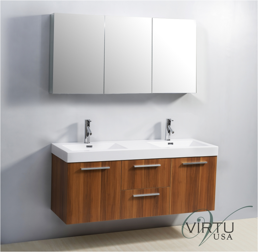 54 inch double sink bathroom vanity with blum hinges UVVU PL54