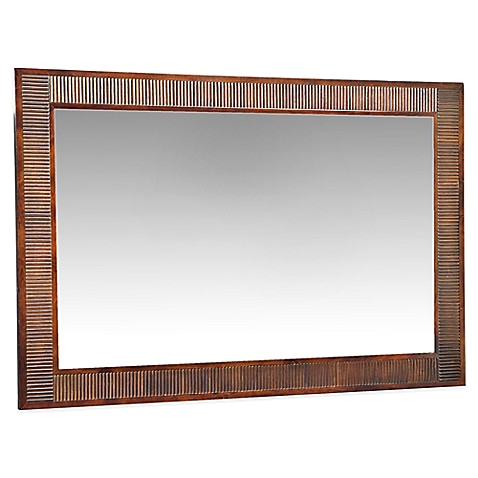 angelo home marlowe 36 inch x 54 inch rectangular wood wall mirror chocolate