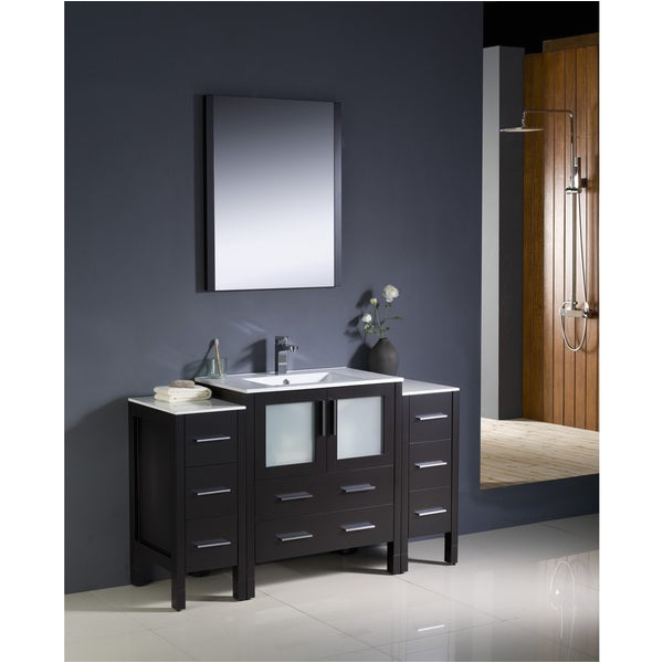 54 Inch Bathroom Vanity Modern Shop Fresca torino 54 Inch Espresso Modern Bathroom Vanity