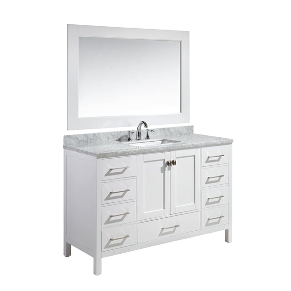 54 Inch Bathroom Vanity Single Sink Design Element London 54 Inch Single Sink Vanity Set In