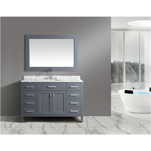 54 Inch Bathroom Vanity top Shop Design Element London Gray 54 Inch Single Sink Vanity