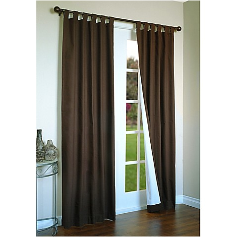 thermalogic weathermate 54 inch tab top window curtain panel pair chocolate