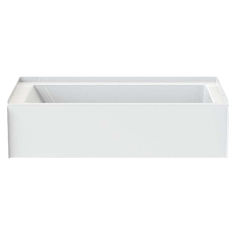 aquatic 6030ctminl wh 60in x 30in soaking bathtub with left hand drain