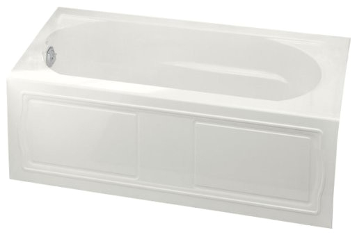 devonshire alcove bath tub integral apron left hand drain 60x32 white contemporary bathtubs