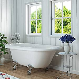 54 Inch Bathtub White Luxury 54 Inch Small Clawfoot Tub with Vintage Tub Design