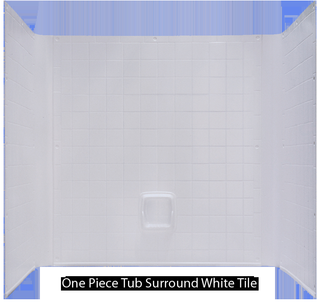 better bath tub 1 piece surround tile finish white 27 x 54
