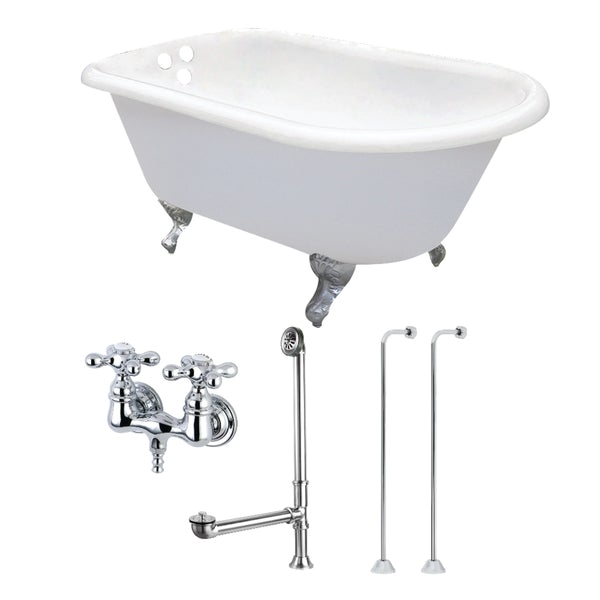 54 Inch Bathtubs for Sale Shop Classic Roll top Petite 54 Inch Cast Iron Clawfoot