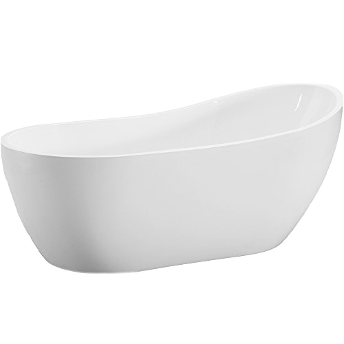 woodbridge b 0006 modern bathroom glossy acrylic 54 freestanding bathtub white