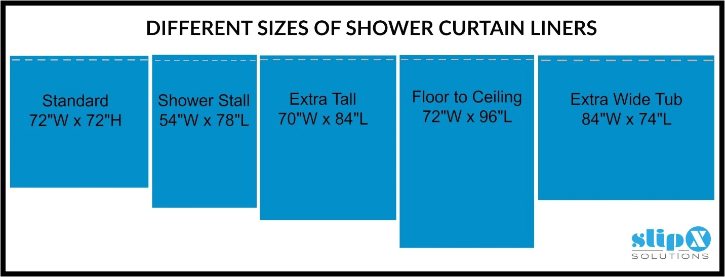 54 Inch Length Bathroom Curtains How Long is A Standard or Extra Long Shower Curtain Liner