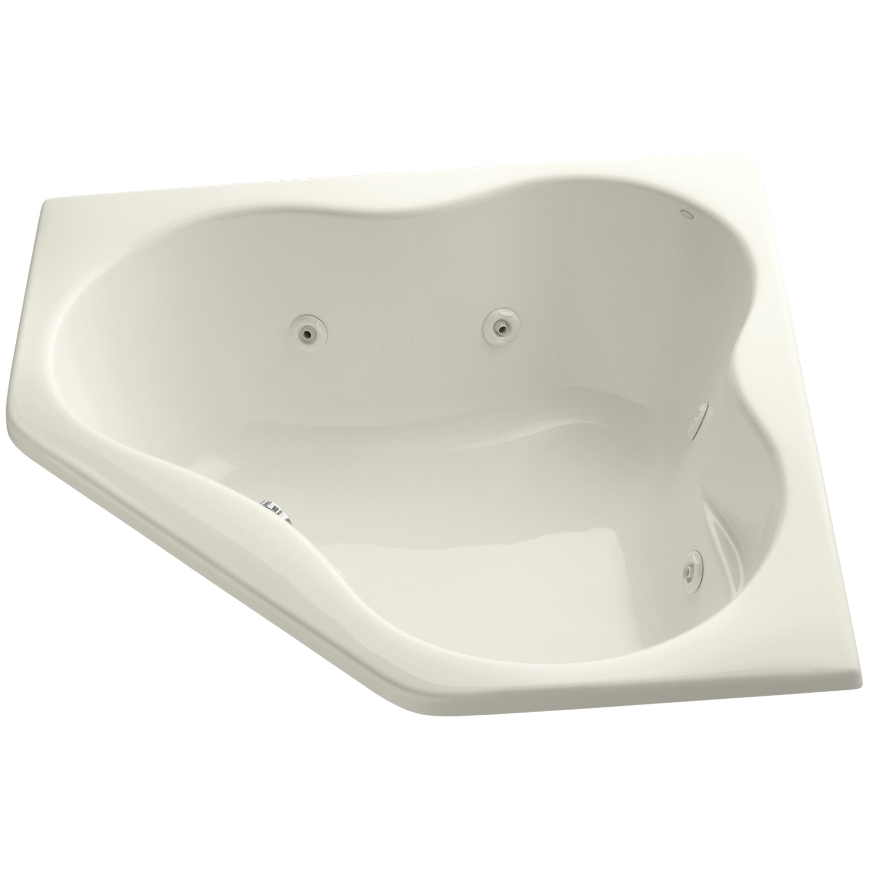 Kohler ProFlex 54 x 54 Corner Whirlpool Bath Tub in White with Heater K 1154 H KOH1247