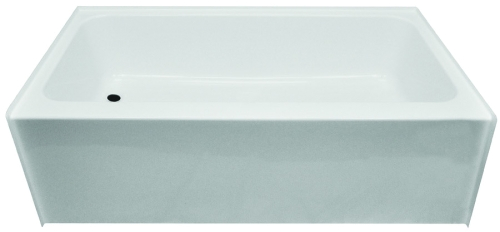 54 X 27 Center Drain Bathtub Clarion 27 In X 54 In Left Hand White Fiberglass Tub