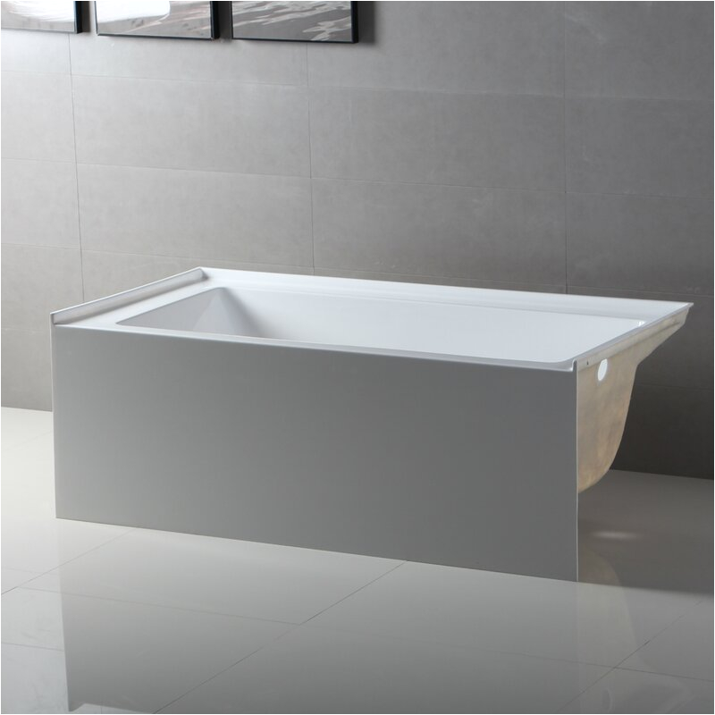 apron acrylic 54 x 30 alcove soaking bathtub finf1203