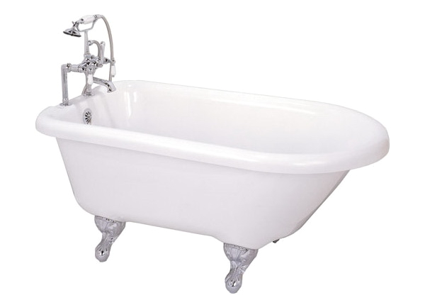 55 inch acrylic roll top clawfoot bathtub