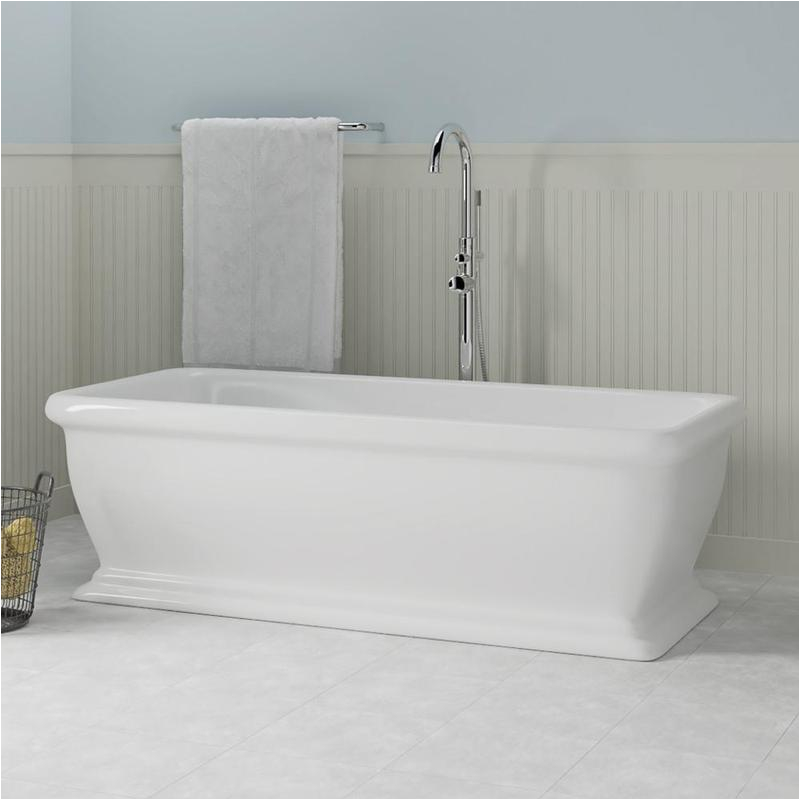 69 lafayette acrylic rectangular freestanding tub