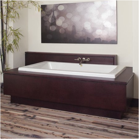 6 Center Drain Bathtub Jacuzzi 66" X 36" Sia Drop In soaking Bathtub with Center