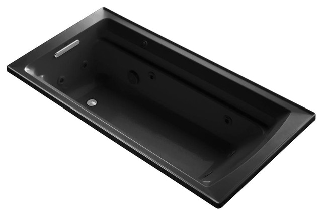 6 Foot Bathtub with Jets Kohler Jetted Bathtubs Archer 6 Ft Whirlpool Tub In Black