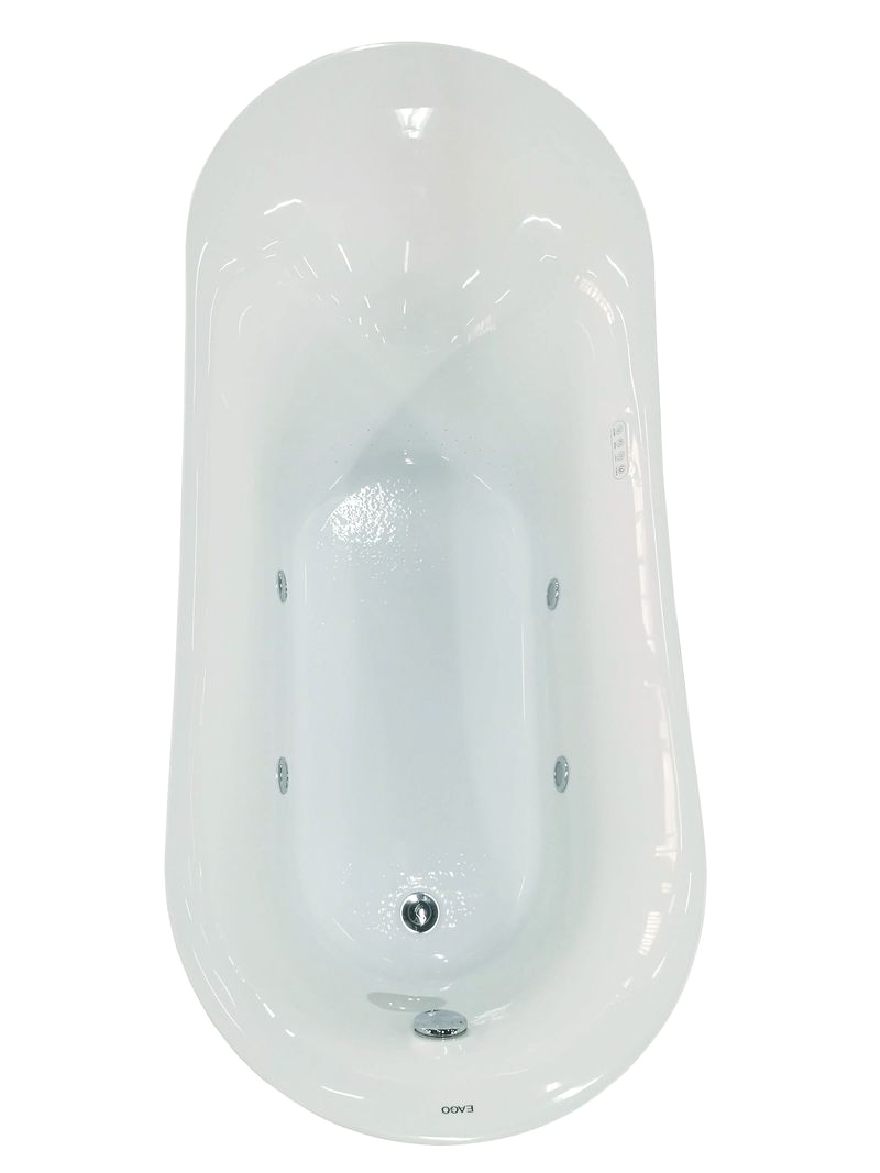 eago am2140 six foot white free standing air bubble bathtub