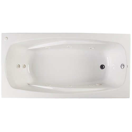 proflo pfwplusa6032 60 x 32 drop in 8 jet whirlpool bath tub biscuit