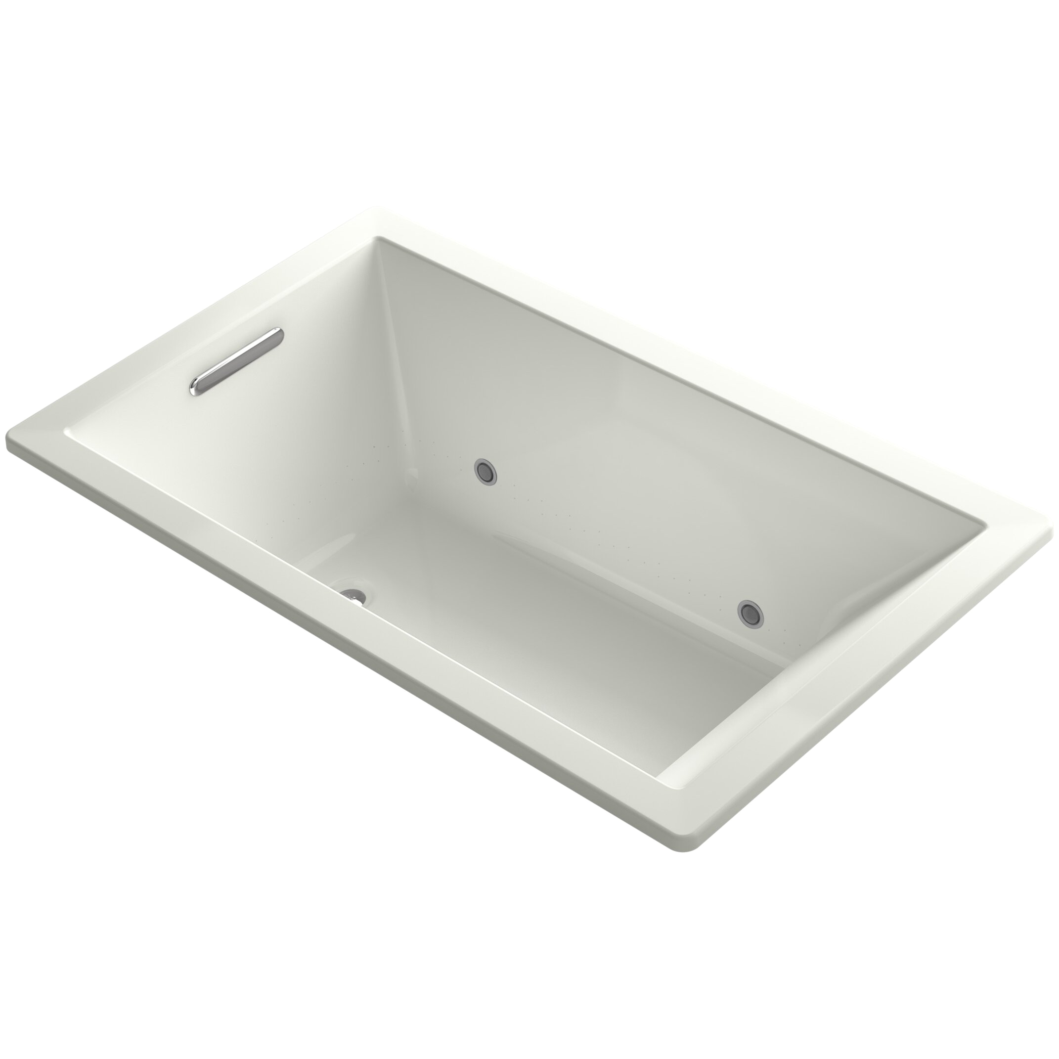 Kohler Underscore 60 x 36 Drop in Bubblemassage Air Bathtub with Chromatherapy K 1849 GCR KOH