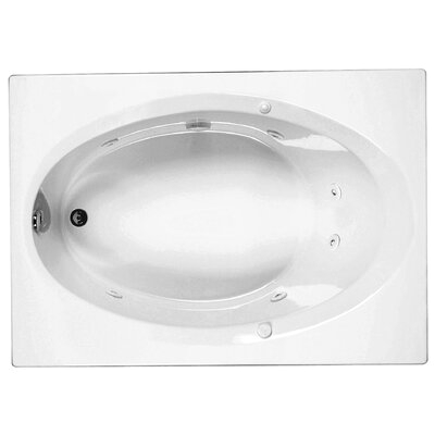 60 X 42 Whirlpool Bathtub Reliance 60" X 42" Rectangular Whirlpool Tub with End