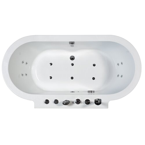 Ariel Bath 71 x 37 Free Standing Whirlpool Tub AM128 ZZB1035