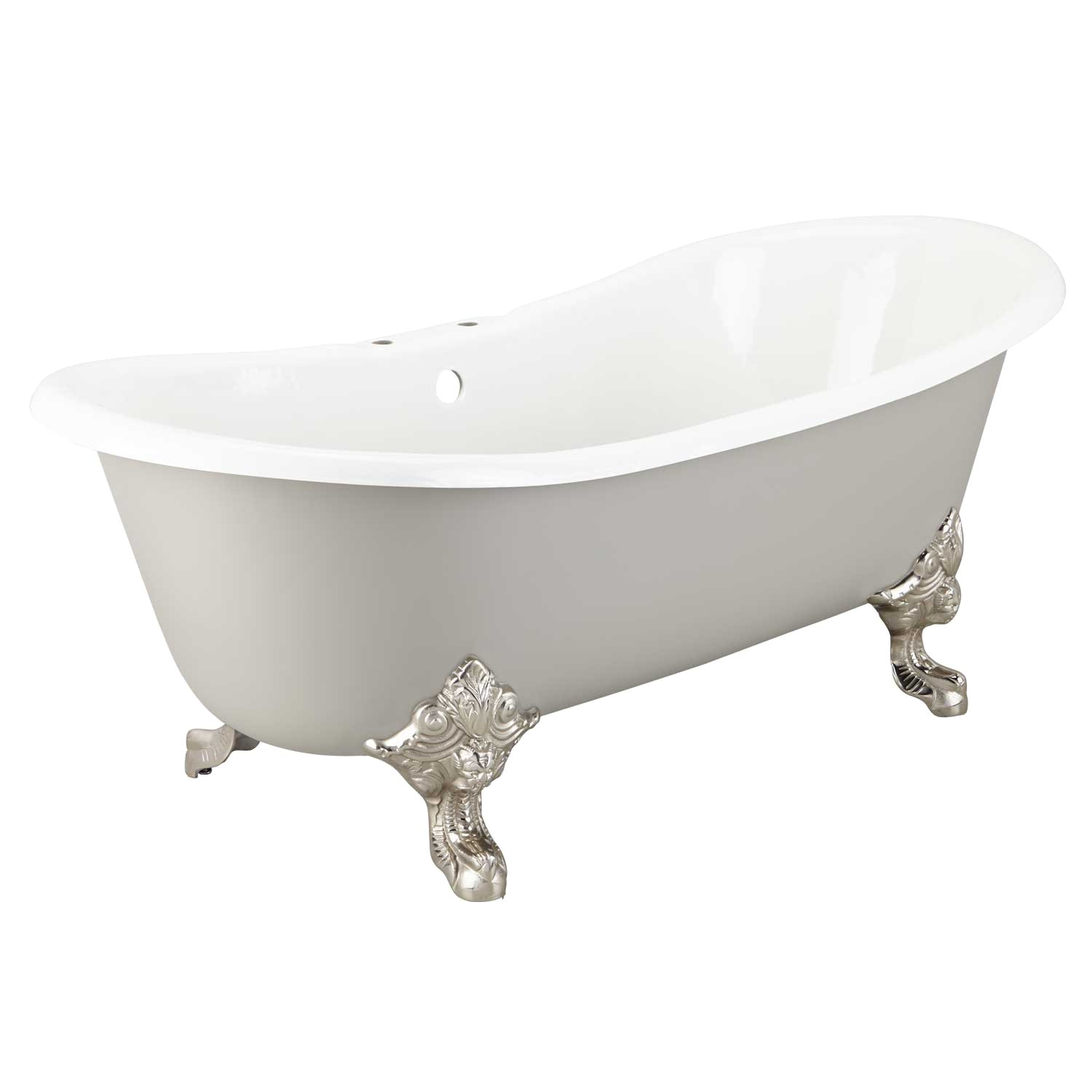 72 lena cast iron clawfoot tub monarch imperial feet medium gray