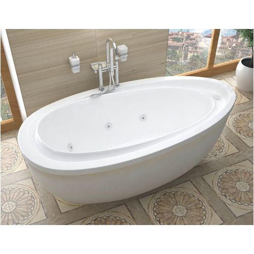 Access Embrace 71 Freestanding Whirlpool Bathtub Found It at Wayfair Capricia 71" X 38 37" Oval