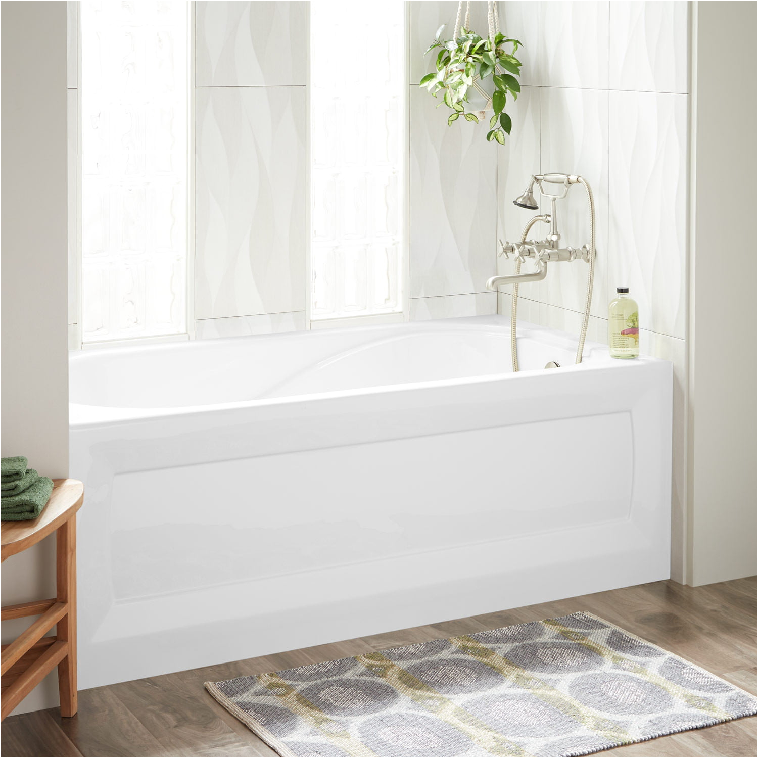 Acrylic Alcove Bathtubs 60" Cary Acrylic Alcove Tub White Bathroom