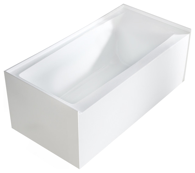 Acrylic Alcove Bathtubs Pensacola Acrylic Alcove soaking Tub White 60" Modern